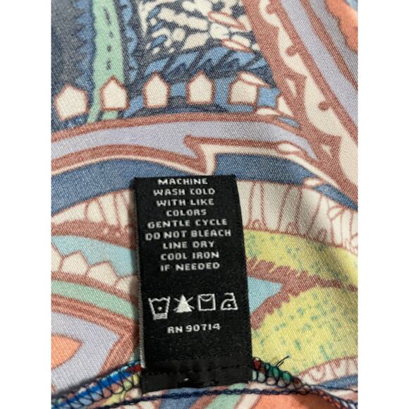 MSK Sleeveless Dress, Vivid Paisley Pattern, Size Large - Picture 6 of 6